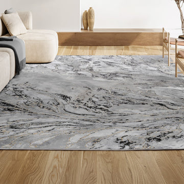Swirl Marbled Abstract Area Rug